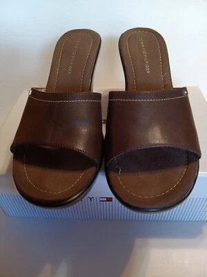 Sandalia Tommy Hilfiger Cuero 8.5 Mujer Gemma Marrón Oscuro Usada ver fotos Foto 1 de 4
