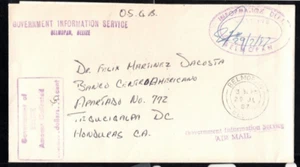 1987 Belize Government Information Service Airmail Cover to Honduras - Picture 1 of 2