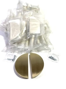 36 Half Circle Moon Drawer Cabinet Door Pull 3.9” Brushed Gold/Brass 2.5” Center - Picture 1 of 11