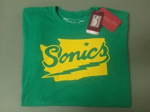 New Mitchell & Ness Mens Nba Seattle Supersonics State shape T-Shirt. - Picture 1 of 3