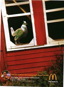 2004 PRINT AD - McDONALD'S FAST FOOD AD - CHICKEN McGRILL SANDWICH AD 100% REAL - Picture 1 of 1