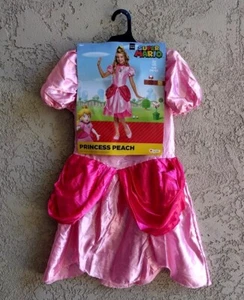 Super Mario Brothers Princess Peach Classic Child Costume 10/12 Cosplay Outfit - Picture 1 of 7