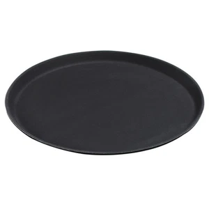 Carlisle GripLite Non Skid Round Serving Tray Black .76" H x 14.63" dia| 1 Each - Picture 1 of 1