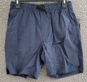 Volcom New Aged Stone Elastic Waist Shorts Boys 8-20 Navy Pockets Drawcord Logo~ - Picture 1 of 16