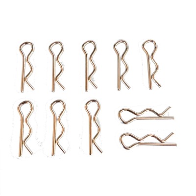 Karosserie Klammern Splinte 1:8 27 x 8 mm silber Clips für RC Car 10 Stück partC - Bild 1 von 3