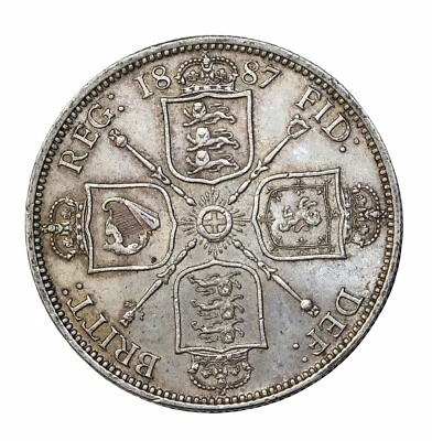 Great Britain 1887 Queen Victoria Silver Florin Two Shillings KM#762 - Image 1 of 2