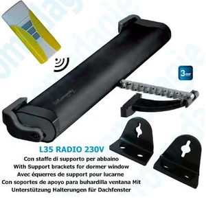 LIWIN RADIO 350N 230V BLACK + R1 CONTROL YELLOW + SUPPORT DORMER WINDOW BLACK NL - Imagen 1 de 10