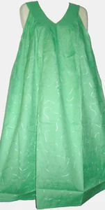 Advance Dress Sundress Mumu Sleeveless Loose Vee Neck Free Size Fits 1X 2X Green - Picture 1 of 11