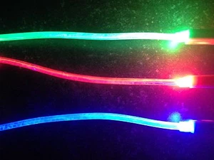 8" SHORT LED GLOW light-up data sync charger cable FOR samsung galaxy s5 note 3 - Picture 1 of 7