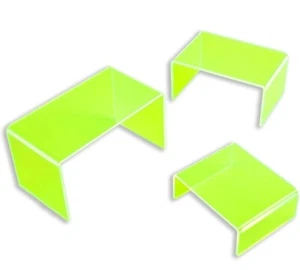 X-FLOAT Neon Green Acrylic Display Risers (Set of 6) - Picture 1 of 4