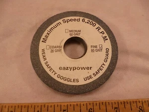 4"X1/2"X1" GRINDING WHEEL 80 GRIT FINE BENCH GRINDER FLEXABLE SHAFT 6200 RPM - Picture 1 of 5