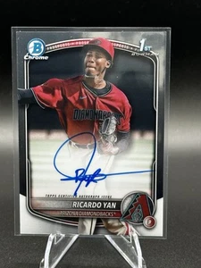 Ricardo Yan 2025 Bowman 1st Chrome #CPA-RY On-Card Diamondbacks AUTO 🔥 - Picture 1 of 2