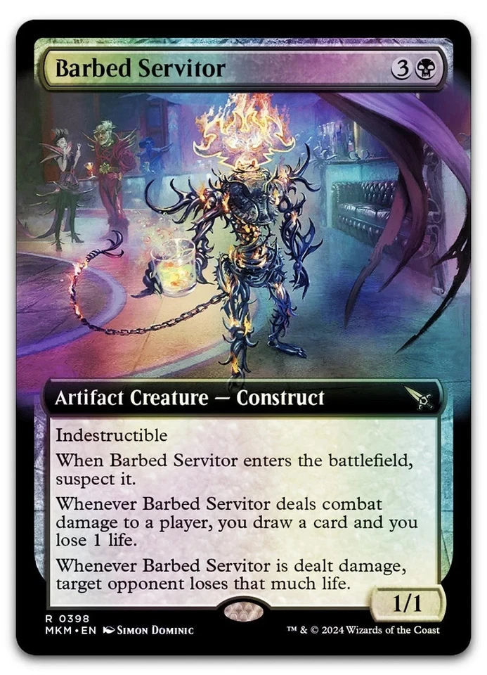 Barbed Servitor (Extended Art) #398 (Foil) NM Murders Karlov Manor MKM Magic MTG - Image 1 of 1