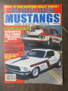 FABULOUS MUSTANGS & EXOTIC FORDS MAGAZINE SEPT 1984 DAYTONA PRO STREET FALCOLN - Picture 1 of 2