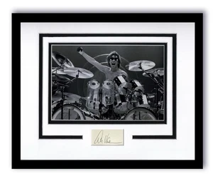 ALEX VAN HALEN AUTOGRAFO FIRMATO INCORNICIATO 11x14 DISPLAY FOTO ACOA BATTERISTA FOTO - Foto 1 di 1