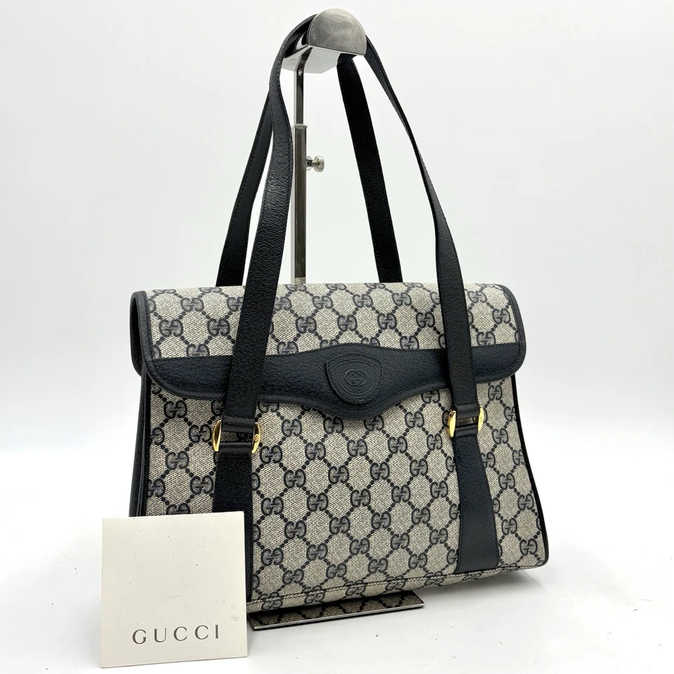 Auténtico Bolso de Mano Gucci GG Supreme Logotipo Entrelazado PVC × Cuero 2Y1934 Foto 1 de 4