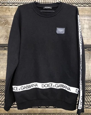 Толстовка мужская Dolce & Gabbana черная с логотипом лента табличка размер 50 L сертификат подлинности - Изображение 1 из 4