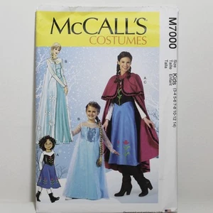McCall’s Schnittmuster M7000 Frozen Prinzessin Kleider Kinder (Größe 3-14) ungeschnitten - Bild 1 von 4