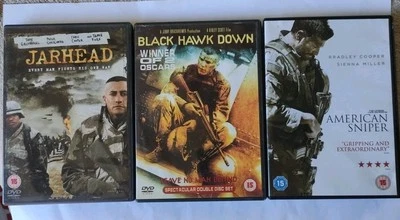 War Film Movie DVD ❤️ Bundle GC Black Hawk Down Jarhead American Sniper - Image 1 of 4