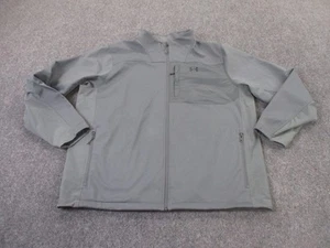 Under Armour Jacket Mens 3XL Gray Softshell Hiking Athletic Fleece Lined Outdoor - Picture 1 of 13