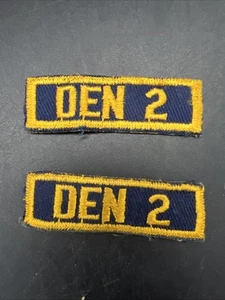 Vintage Cub Scout Höhle Nummer Aufnäher Höhle 2 bestickt BSA 2er Set - Bild 1 von 4
