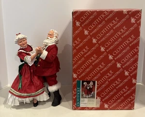Clothtique Santa Possible Dreams “Shall We Dance” Mr Mrs Claus Christmas Figure - Picture 1 of 11