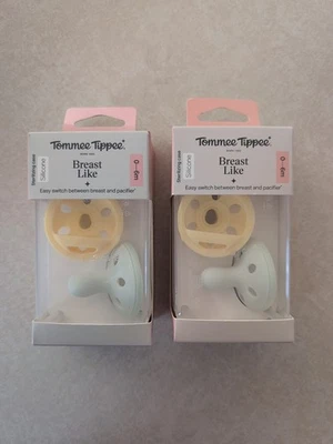 2 Packs Of 2 Tommee Tippee Breast Like Pacifier Size 0-6 Months - Image 1 of 4