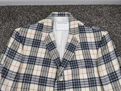 Blazer Brooks Brothers x Thom Browne Negro Polar Lana Lino Cuadros BB2 40R NUEVO SIN ETIQUETAS Foto 1 de 4