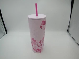 Starbucks 2022 Sakura Cherry Blossom Stainless Steel Siren Logo Tumbler 24oz - Bild 1 von 7