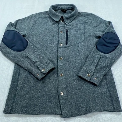 Chaqueta Jack Wolfskin Para Hombre Grande Gris Nanuk 150 Vellón Presión Frontal Codo Parches Foto 1 de 4