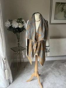 Desigual Aztec Southwestern Drape Cardigan Sweater Open Shawl Collar Size XS - Picture 1 of 6