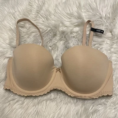 Aerie 36D Bra Beige Real Happy Strapless Underwire Back Closure  - Image 1 of 4