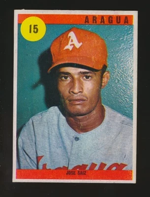 1970 OVENCA (Venezuelan Winter League) -#15 JOSE SAIZ (Aragua) - Image 1 of 2