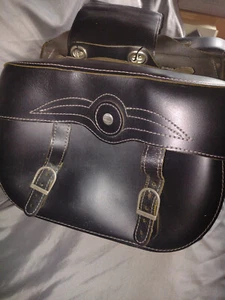 Held Motorcycle Saddle Bag Leather Motorbike Side Saddlebags Luggage - Picture 1 of 24