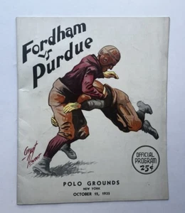 October 12 1935 Purdue vs Fordham Football Program Vince Lombardi HOF - Picture 1 of 11