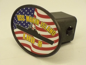 USS MAKIN ISLAND LHD 8 Hitch Cover Military USN U S Navy - Picture 1 of 4