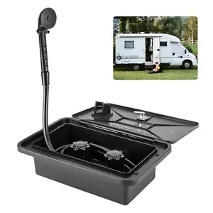RV Outdoor Shower Box Kit with Shower Head for RV Caravan Motorhome Accessories Black - Picture 1 of 20