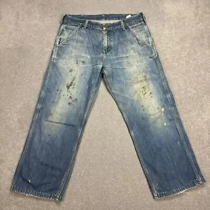 Carhartt Jeans Erwachsene 34x26 blau Carpenter Workwear Distressed Hose Herren* - Bild 1 von 8