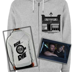 Fast and Furious Toretto's Café inspirierter zweiseitiger Siebdruck-Kapuzenpullover mit Reißverschluss - Bild 1 von 4