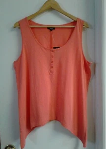 Papaya Women's T Shirt Pink Button Detail Size 14 NWT - Picture 1 of 6