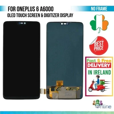 OLED For OnePlus 6 1+6 Display LCD Touch Screen Digitizer OLED No Frame Black - Image 1 of 4