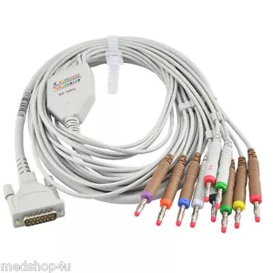 NUEVO 12 cables, cable ECG cable ECG de electrocardiógrafo CONTEC ECG/EKG - Imagen 1 de 1