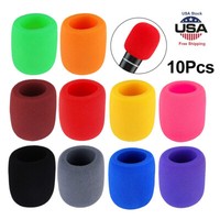 10 PCS Colors Handheld Stage Microphone Windscreen Foam Mic Cover Karaoke New