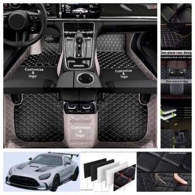 Auto For Mercedes Benz AMG GT 2015-2025 Car Floor Mats Leather Custom Carpets  Foto 1 de 4