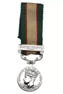 Good Quality 'KGVI India GSM & NWF 1936-37 Clasp' Miniature Decoration Medal - Picture 1 of 2