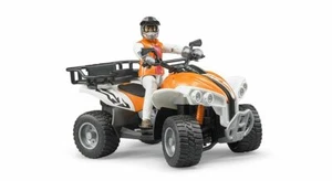 Quad bike + Figura Driver Bruder Auto Giocattolo Modello 1/16 1:16 - Foto 1 di 4