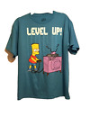 The Simpsons Boys' Bart Simpson T-Shirt Blue Color Size Large.
