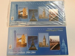 ROYAL MAIL, ENTENTE CORDIALE 2004, 100th. ANNIV. Paquete de presentación del Reino Unido y Francia - Imagen 1 de 4