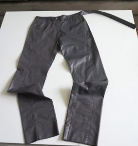 Costume National Italy Grey Shiny Cotton Dress Pants Rare Design Womens Sz EU38 - Picture 1 of 17