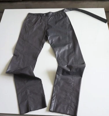 Costume National Italy Grey Shiny Cotton Dress Pants Rare Design Womens Sz EU38 - Image 1 of 4